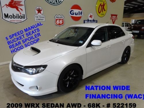 2009 impreza wrx sedan awd,5 speed trans,pioneer,17in black whls,68k,we finance!