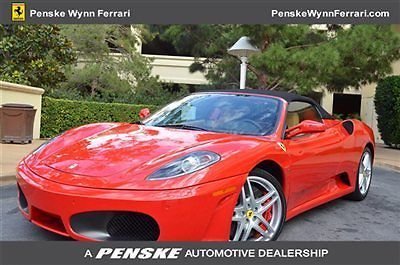 2008 ferrari 430 spider f1 rosso corsa factory authorized dealer penske wynn