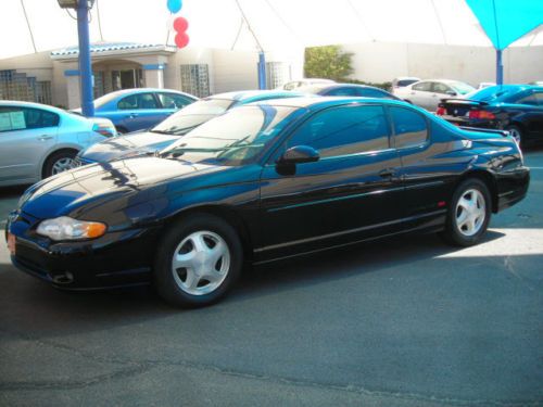 2000 chevy mont carlo ss orig 70,000 mi blk v6 leath pwr heated seats /cold air!