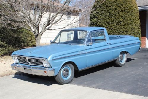 1965 ford ranchero 3.3l 200cu 6cyl blue