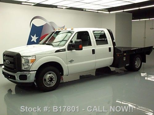 2013 ford f-350 crew diesel dually flatbed 6-pass 2k mi texas direct auto