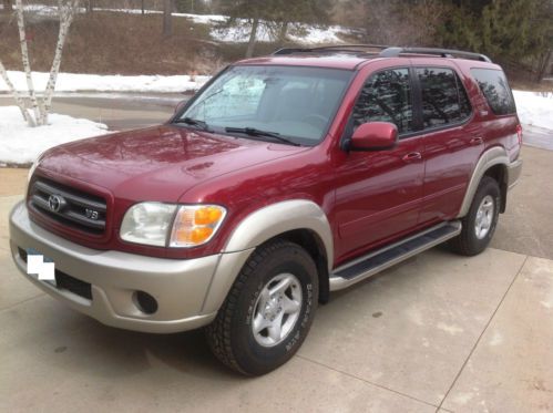 Toyota sequia 2001 - red sr5 4x$ suv, car, truck, ***no issues*** runs smooth !!