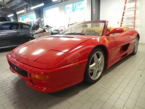 1999 ferrari f355 spider convertible 8k miles red paint tan leather