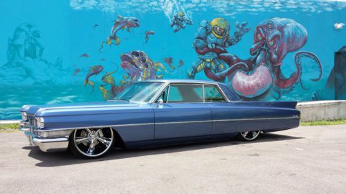 1963 cadillac coupe deville - bagged air ride - over 100k build- polk audio demo