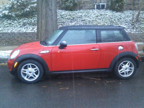 2007 mini cooper s chili pepper red turbocharged 6 speed manual, no reserve