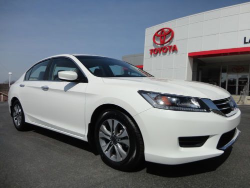 2013 accord lx rear camera 1 owner clean carfax white orchid 15k miles video