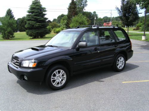 2005 subaru forester 2.5xt turbo awd every option black leather mint no reserve!