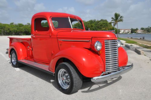 1939 chevy pick up  &#034;red &#034; total restoration - automatic- a/c , 350 chevy engine