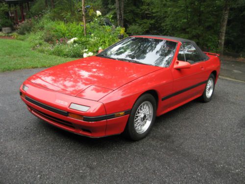 1988 mazda rx-7 convertible 2-door 1.3l original, red, leather