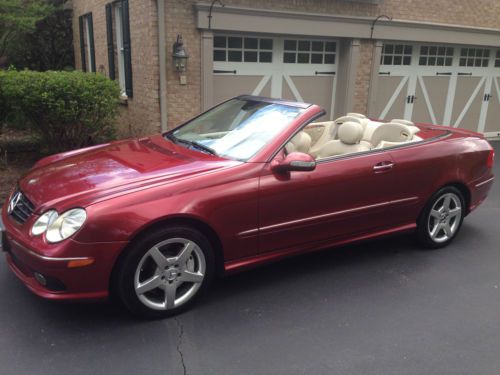 2005 mercedes-clk500 amg wh,convertible, heated/cool seats, 87k clean beautiful
