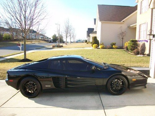 1989  stealth ferrari testarossa coupe serviced black/black v12 must see!