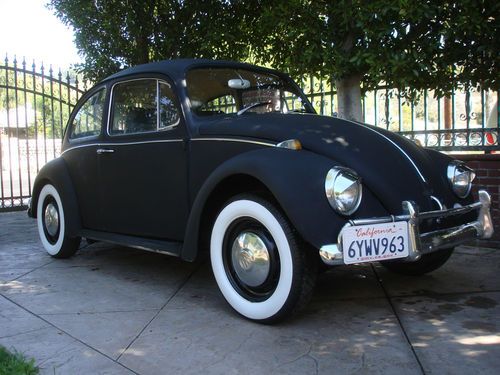1967 vw beetle nice running new flat black paint, no rust 1600sp eng clean title