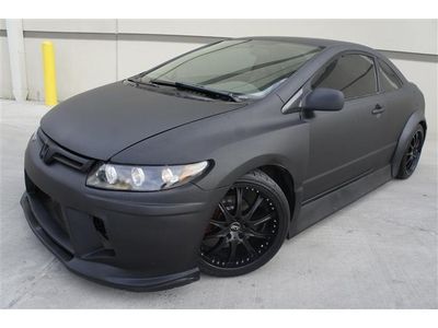 Custom 06 honda civic matte black wide body kit low miles ipod ready k&amp;n rare!!!