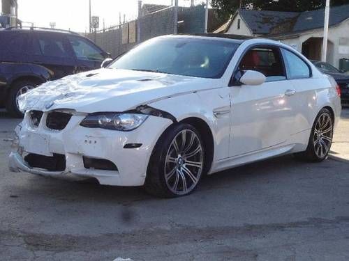 09 bmw m3 coupe damaged salvage only 30k miles priced to sell red interior l@@k!