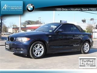 2009 bmw certified pre-owned 1 series 2dr conv 128i