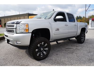Lt 4x4 4wd rocky ridge crew cab silver black leather lifted new loaded