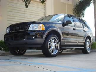 2002 ford explorer xlt 4x4 loaded leather sunroof 20" inch chrome wheels look