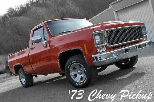 Show truck! 1973 chevrolet k1500 pickup red! nice! 350 engine! fast!