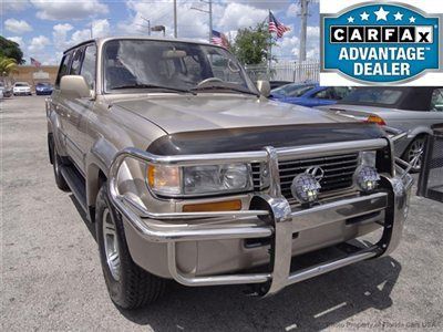 97 lx450 4wd 1-owner florida 3rd row luxury suv very good condition carfax cert