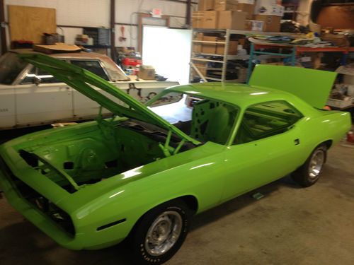 1970 hemi cuda - rare fj5 limelight green color with 4 spd, seller owned 27 year