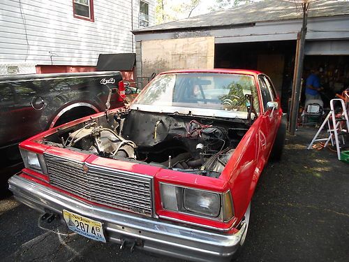 1978 chevy malibu . red. body only!!! modified for racing. roll bars included.