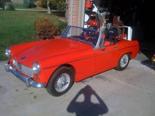 1963 mg midget red convertible mgb sporty summer car