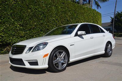2010 mercedes-benz e63 amg. white over black. 29k miles. loaded with options.