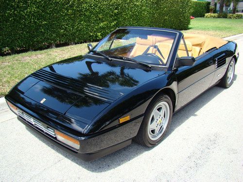 1992 ferrari mondial t cabriolet nero black tan 47k belts and clutch replaced