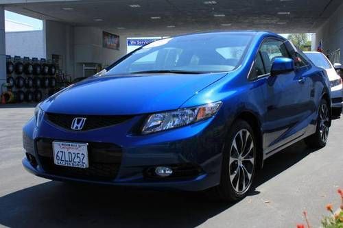 2013 honda civic coupe si- honda certified, carfax 1-owner, low miles - 3,932!