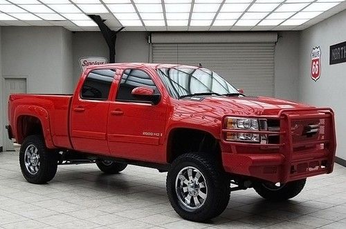2008 chevy 2500hd diesel 4x4 ltz lifted 20s heated leather crew cab