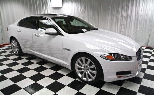 2013 jaguar xf v6 supercharged!!  white/tan!! only 4k miles!! prem pkg - conv pk