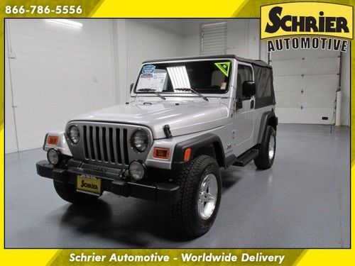 2006 jeep wrangler unlimited lwb silver soft top 4x4 18k miles
