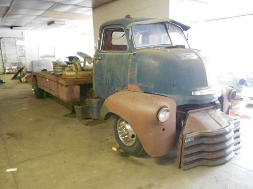 1950 chevy coe cab over rollback car hauler hot rod rat rod