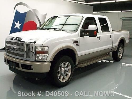 2008 ford f-250 king ranch diesel 4x4 leather 20's 54k texas direct auto