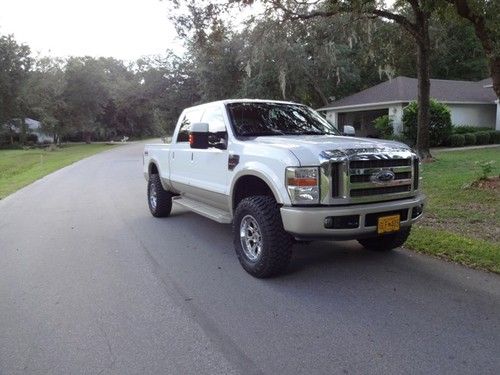 F-350 king ranch  white corporate truck with rear bucket seats  (no reserve)