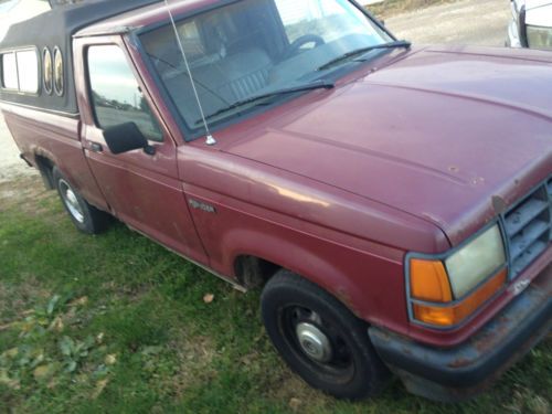 1991 ford ranger s standard cab pickup 2-door 2.3l 6&#039; with topper