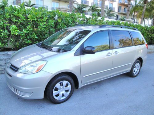 04 toyota sienna le*1 owner*srvcd*dual ac*pwr side doors*x-nice*great4family*fla