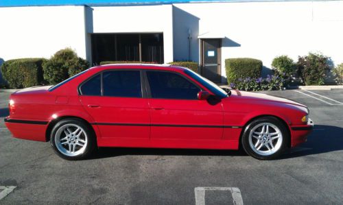 ** beautiful 2001 imola red bmw 740 740i 740il 7 series**