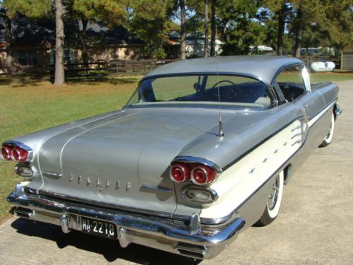 1958 pontiac star chief silver gray auto transmission clean classic car  coupe