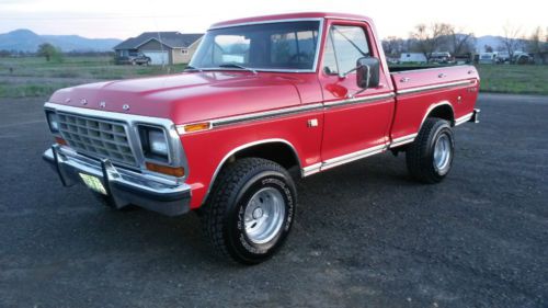 1976 ford f-100 4wheel drive short bed,newpaint,upholstery,1979 grill,runs great