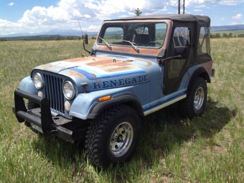 1981 jeep cj5 renegade 6 cylinder 4 speed original paint montana blue