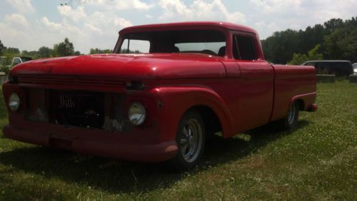 1965 ford f-100 hot rod pickup, project, chopped, shaved chevy chevrolet frame