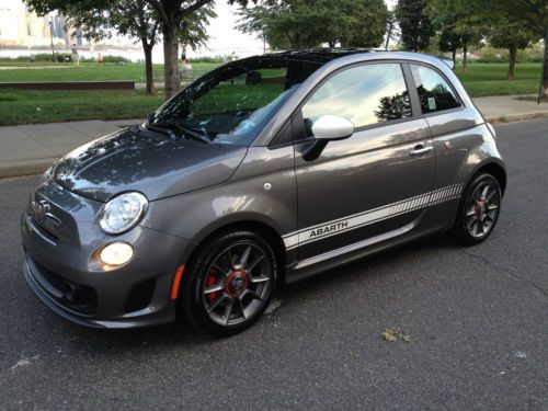 2012 fiat 500 abarth coupe silver  one owner manual trans turbo