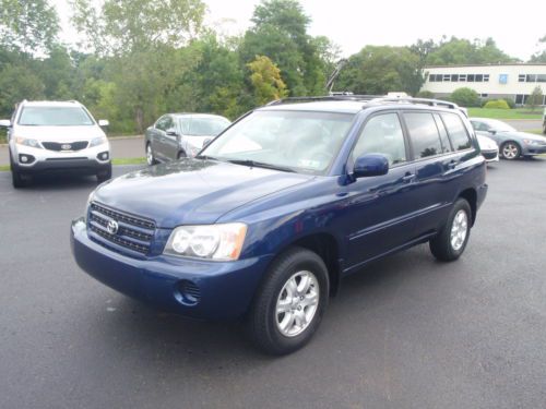2002 toyota highlander low miles one owner awd 4wd automatic sunroof