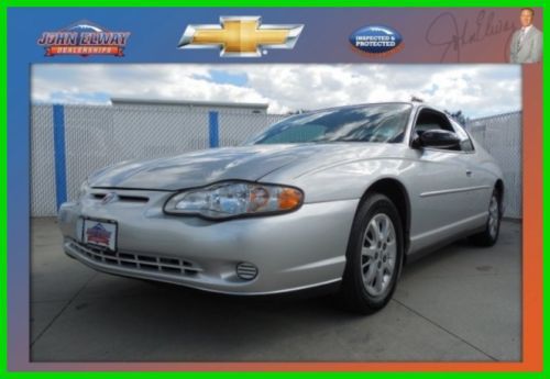 Silver 2002 chevrolet monte carlo ls 3.4l v6 clean coupe fwd financing available