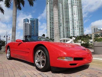 Florida gorgeous 2002 corvette convertible carfax certified excellent c5 value