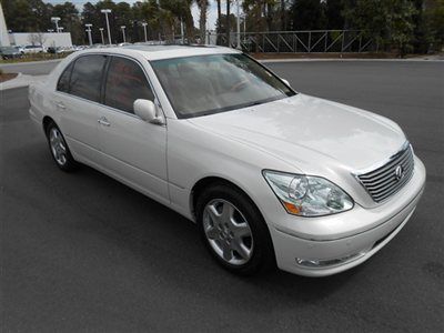 Ls 430 1 owner carfax - leather - white with tan interior - sunroof cd changer