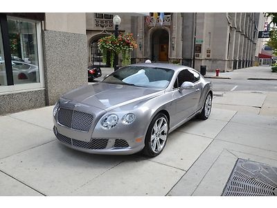 2012 bentley continental gt.  silver tempest with beluga.