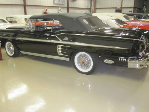 1958 chevy impala convertible 283 / 290 hp fuel injected in black with black top