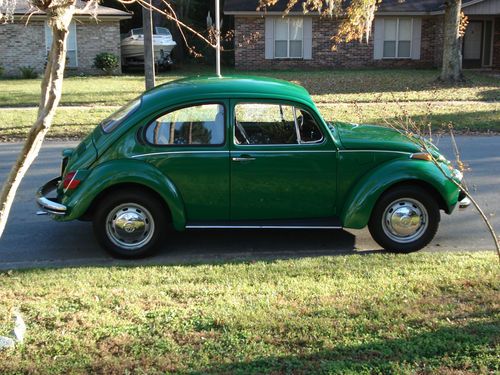 Green 1972 volkswagon super beetle